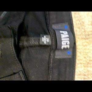 Paige Skyline skinny black shadow jeans.